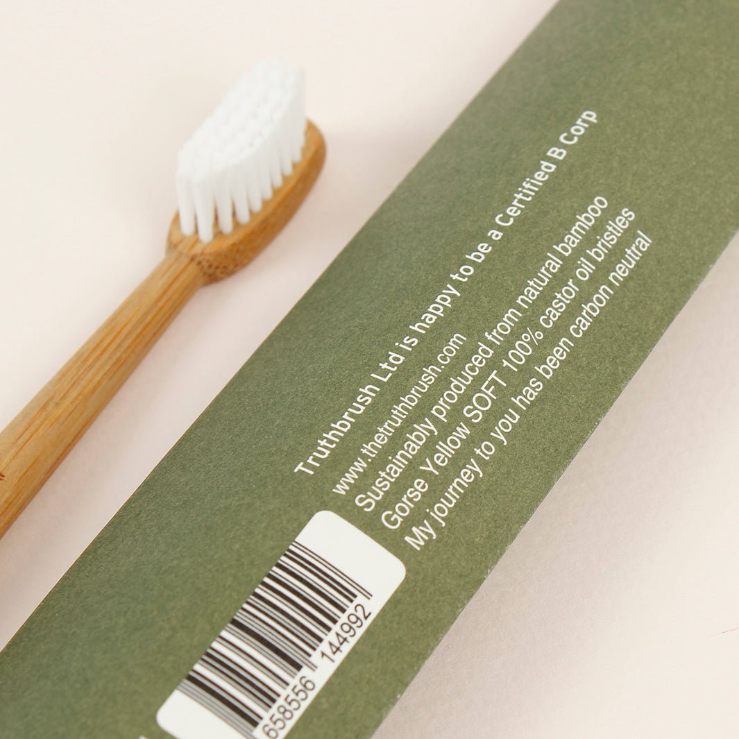 Truthbrush – Soft Plant - Based Bristles - Gorse Yellow - Green Tulip