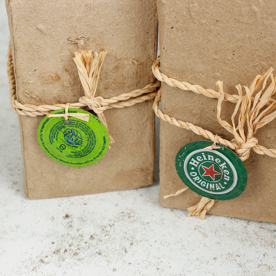 Upcycled Heineken Glass Tumbler Gift Set - Box of 2 - Green Tulip