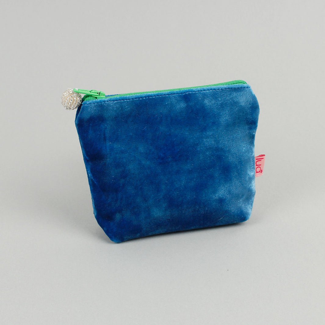 Velvet Mini Purse - Green Tulip