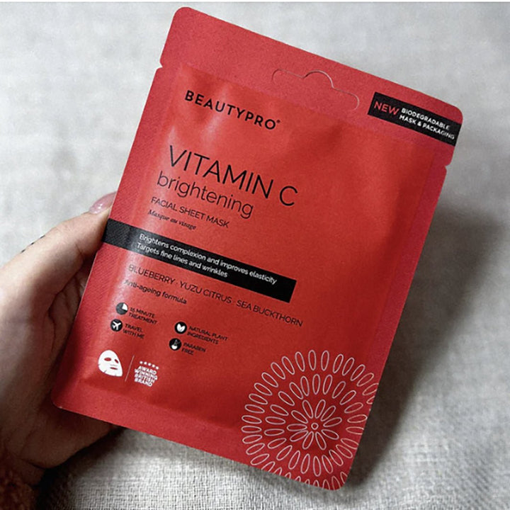 Vitamin C Brightening Facial Sheet Mask - Green Tulip