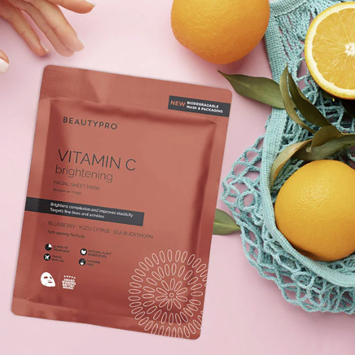 Vitamin C Brightening Facial Sheet Mask - Green Tulip