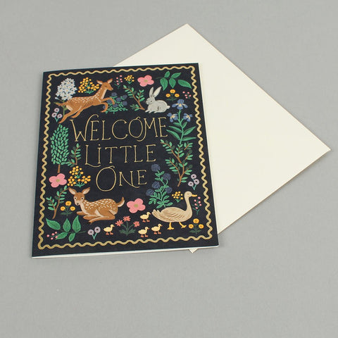 Welcome Little One Woodland Card