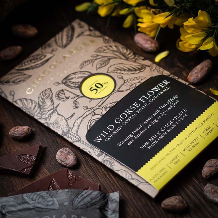 Wild Gorse Flower 50% Milk Chocolate Bar - Green Tulip