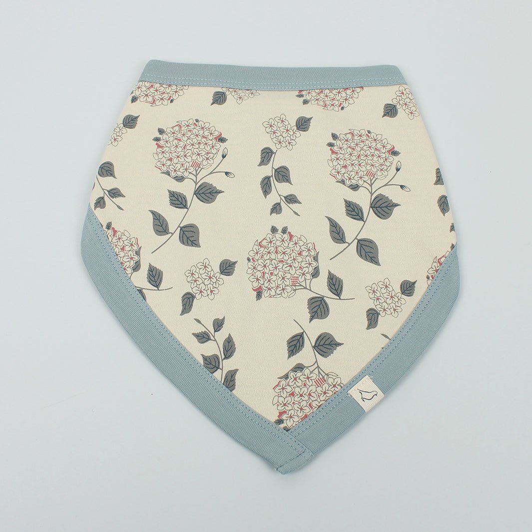 Winter Floral Reversible Bandana Bib - Green Tulip