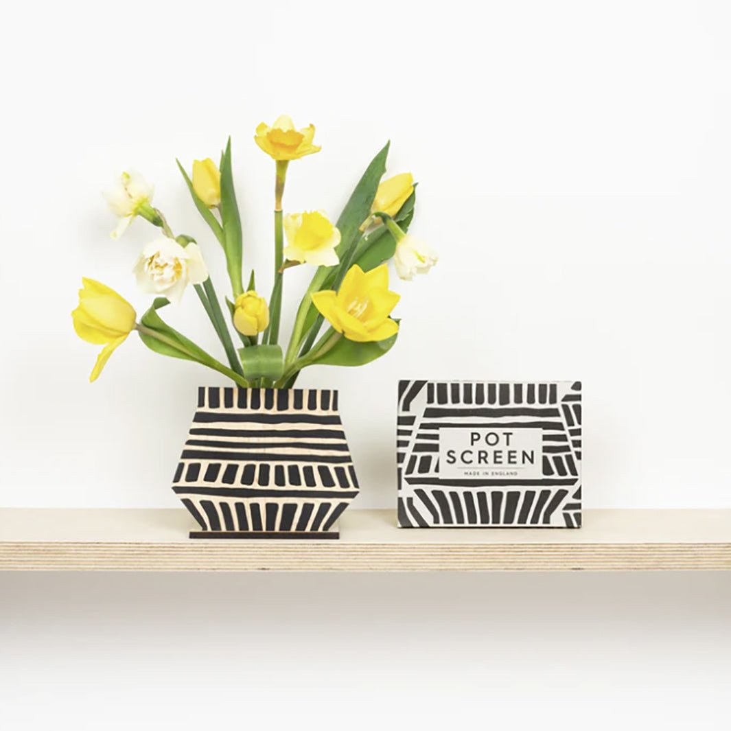 Wooden Pop - Up Pot Screen - Cubes - Green Tulip