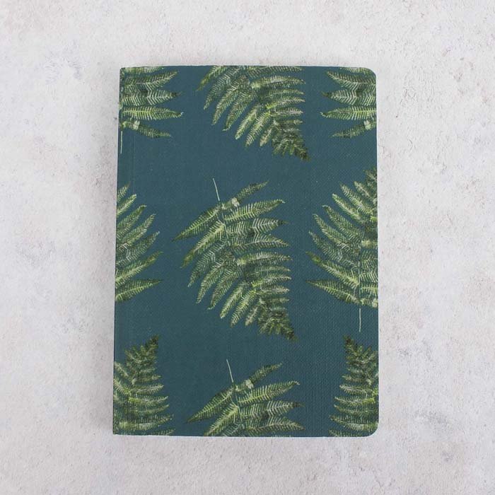 Woodland Fern Noir A6 Notebook - Green Tulip