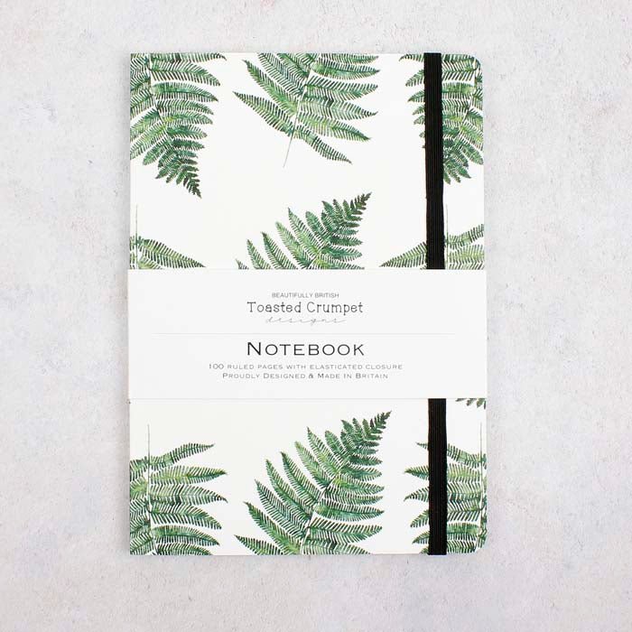 Woodland Fern Pure A5 Notebook - Green Tulip