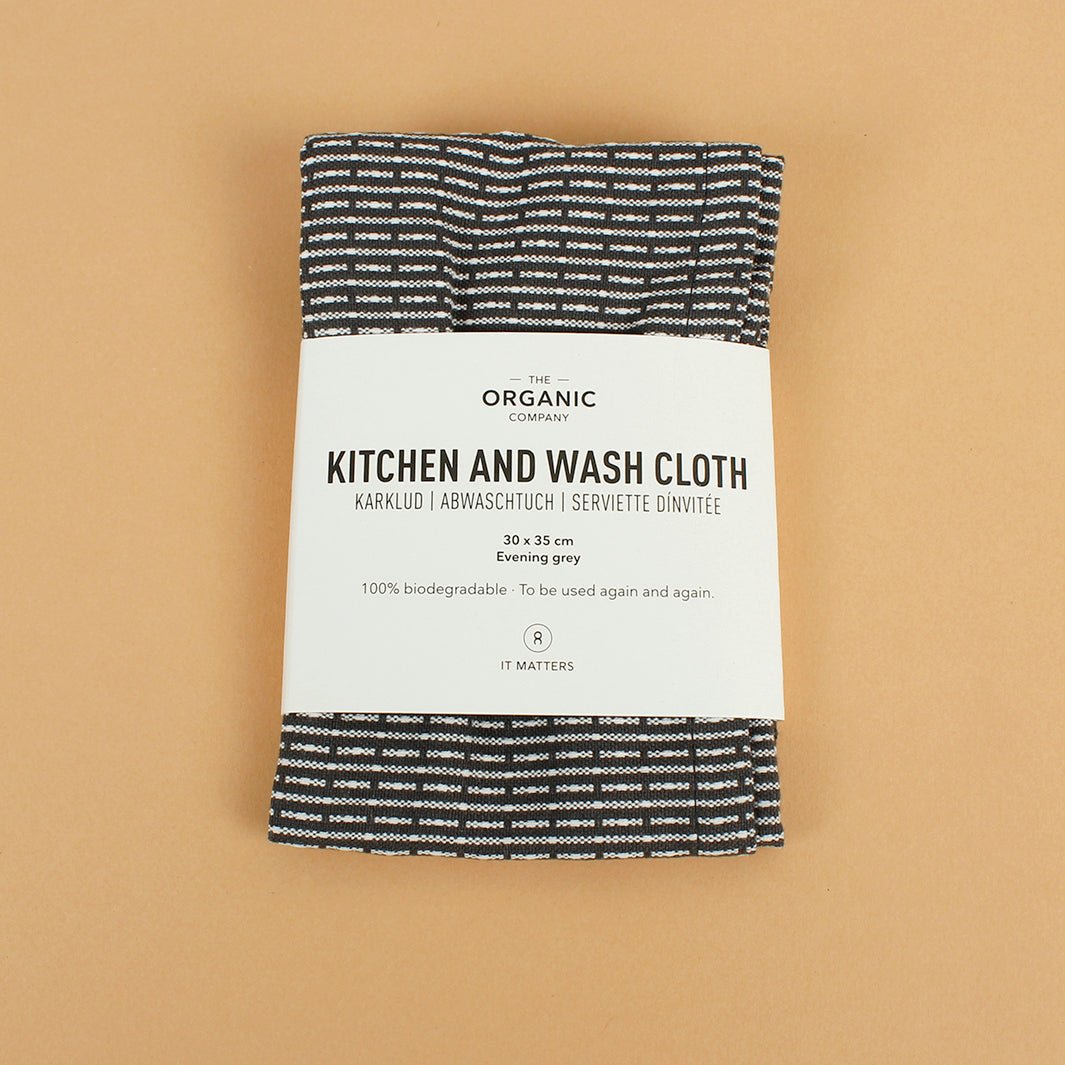 Woven Kitchen & Wash Cloth - Green Tulip