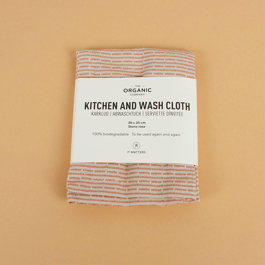 Woven Kitchen & Wash Cloth - Green Tulip