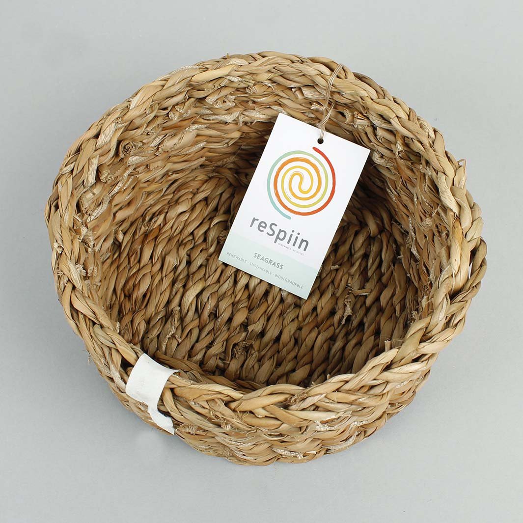 Woven Seagrass Basket - Small - Green Tulip