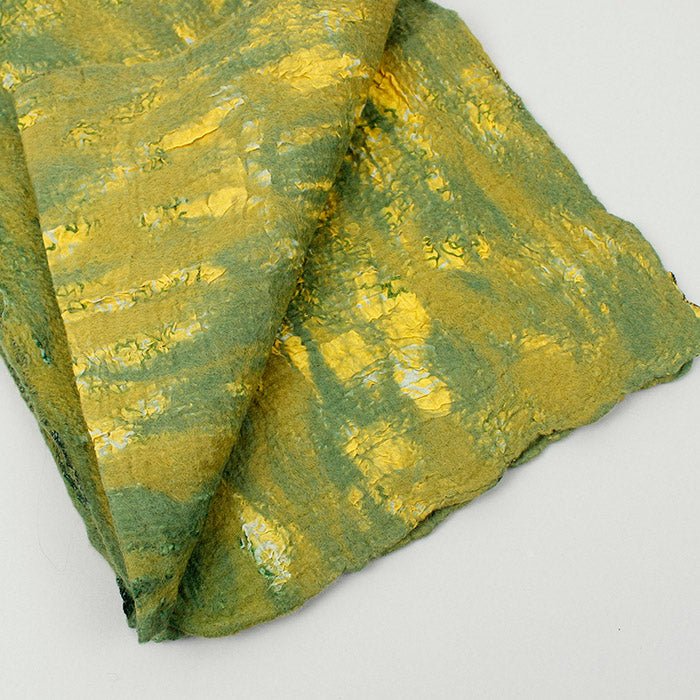 Yamala Felted Silk Scarf - Olive/Green - Green Tulip