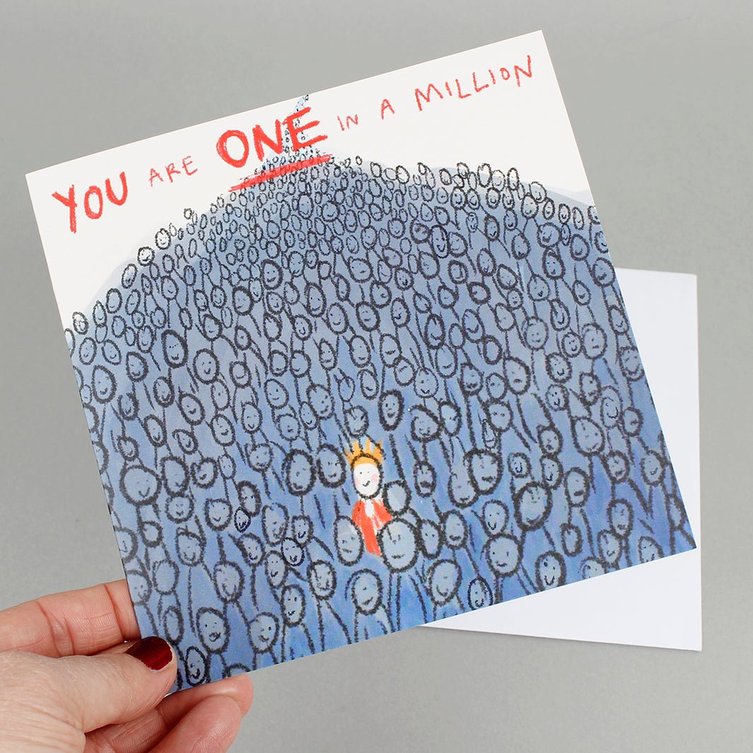 You Are One In A Million Card - Green Tulip