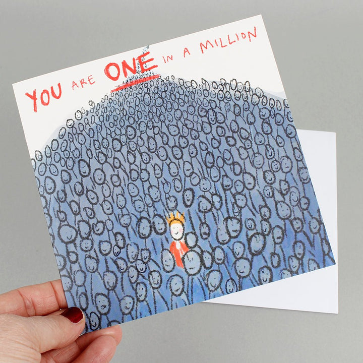 You Are One In A Million Card - Green Tulip