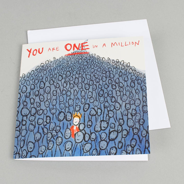 You Are One In A Million Card - Green Tulip