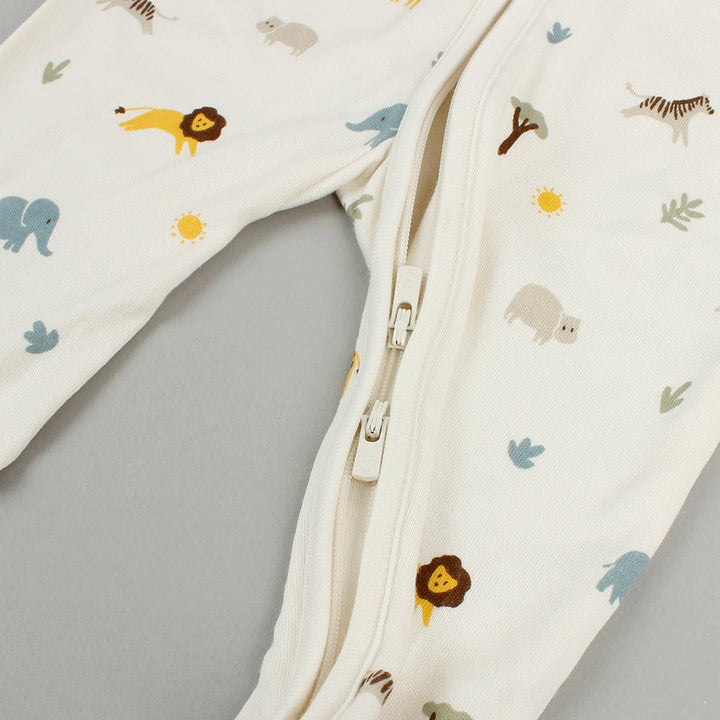 Zip - Up Sleepsuit - Safari - Green Tulip