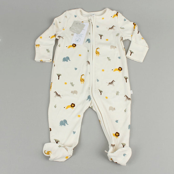 Zip - Up Sleepsuit - Safari - Green Tulip