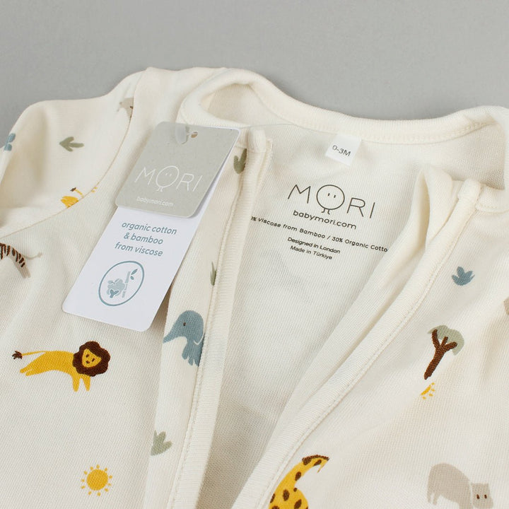 Zip - Up Sleepsuit - Safari - Green Tulip