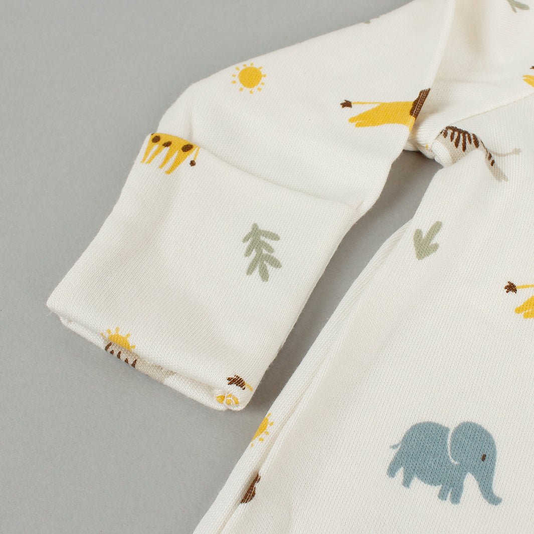 Zip - Up Sleepsuit - Safari - Green Tulip