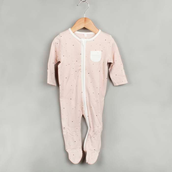 Zip - Up Sleepsuit - Stardust - Green Tulip