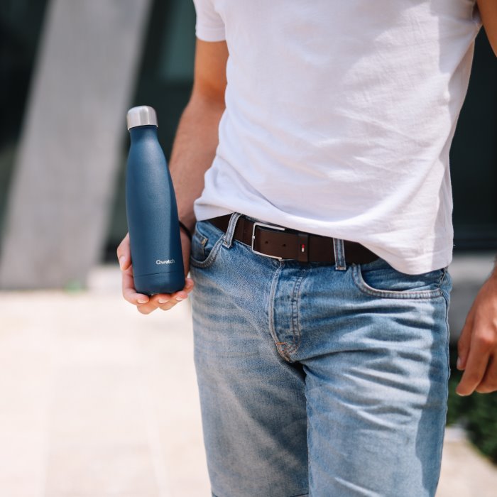 *NQP* Insulated Stainless Steel Bottle - Granite Midnight Blue - 260ml