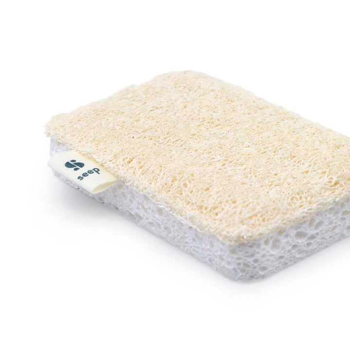 *NQP* Compostable Sponge with Loofah Scourer - Pack of 4